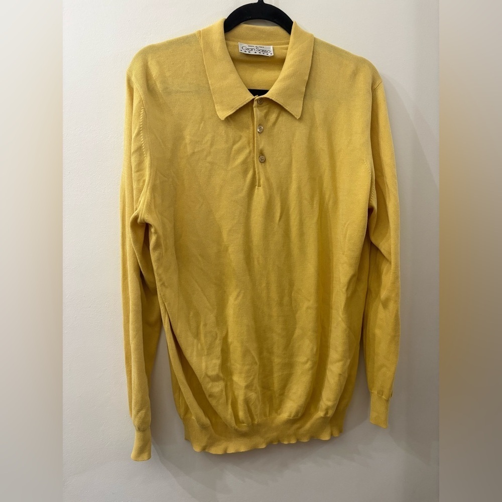 Gran Sasso men’s 100% cotton Knitwear sweater - size large - made in Italy